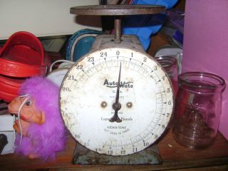 Auto Wate RARE Old Vintage Scale Shabby Kitchen Chicago