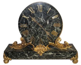 Caldwell Bronze Mounted Marble Mantle Clock