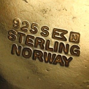  SHIP Pin Vintage Sterling Silver Enamel Einar Modahl Norway