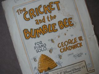 1903 Cricket + the Bumble Bee Piano Solo George Chadwick Sheet Music