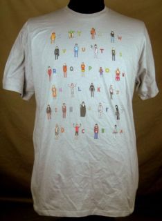 Alphabet Movie Characters A Z Yoda Scarface Leeloo Gandalf Mens T
