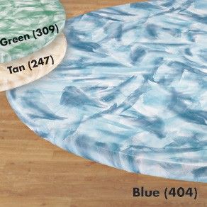 Bimini Vinyl Elasticized Tablecloth Blue Round Fits Tables 40 44 Dia