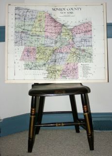 1912 Map Monroe County New York Rochester Etc
