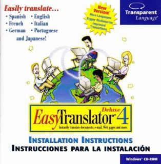 Easy Translator 4 Deluxe Spanish, French, German, English, Italian