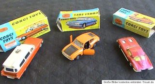 Sammlung Corgi Toys 3X Lancia Corvette Cadillac Ambulance 1 43 OVP VGC