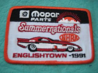   Mopar Summernationals NHRA Englishtown NJ 1991 Drag Racing Patch