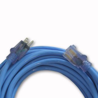 Blue Premium UL Listed 50 Power Cord Extension With Lighted End