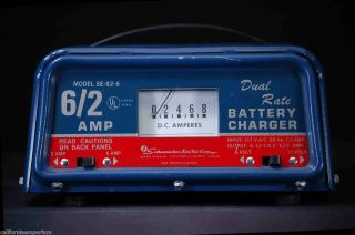 SCHUMACHER ELECTRIC CORP DUAL RATE BATTERY CHARGER SE 82 6 USED