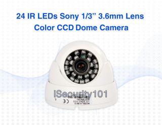 Outdoor 24 IR 1 3 Sony CCD 3 6mm 420TVL Vandal Proof Dome CCTV Camera