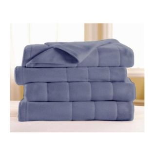 Sunbeam Heated Electric Blanket Quilted Fleece Royal Dreams Twin