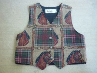 JUST PRECIOUS HORSE EQUESTRIAN VEST ADORNED WITH BABY COLTS AND