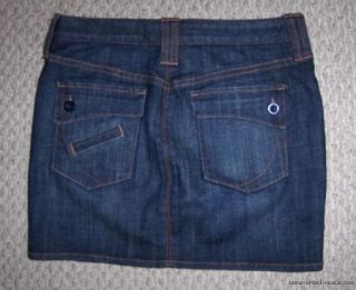 Paper Denim Cloth Dark Jean Mini Skirt Womens 27 4