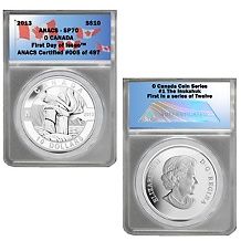 2013 sp70 $ 10 fdoi le 497 o canada silver inukshuk coin price $ 149