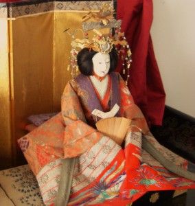 Regal Antique Japanese Gofun Emperor Empress Meiji Hina Doll 1867