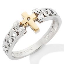 precious moments 2 tone cross band ring price $ 49 95 rating 3 note