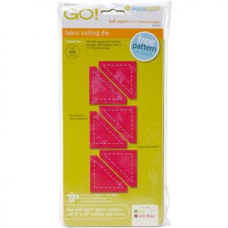 Go Fabric Cutting Dies It Fits   Half Square  1 1/2 Finished