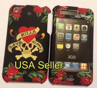 Ed Hardy Snapon cover case Protector for Apple Iphone 3g 3gs Skull on