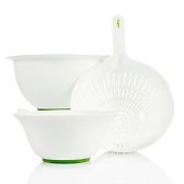 Zyliss Nesting Mixing Bowl and Colander Set   3 Piece at