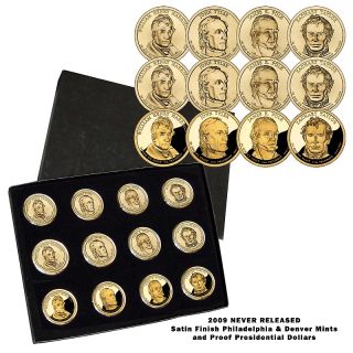  Coins Presidential Coins 2009 Presidential Dollar 12 piece Coin Set