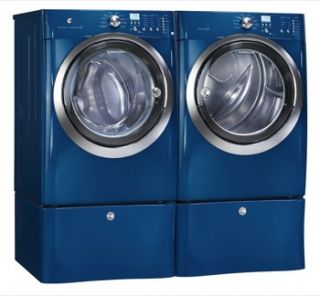 Electrolux Blue Front Load Washer and Electric Dryer Laundry Set w