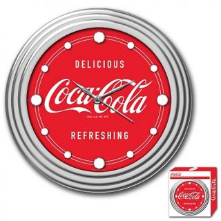 Coca Cola 12 Clock with Chrome Finish   Delicious and Refreshing