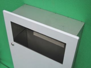 Stainless Flush Wall Mount Trash Waste Receptacle 12gal