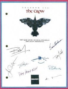 the crow signed script rpt brandon lee ernie hudson