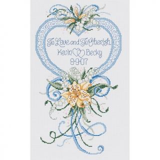  Wedding Heart Counted Cross Stitch Kit   9 x 15 14 Count