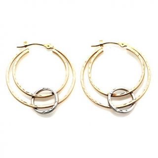 Michael Anthony Jewelry® 14K Two Tone Hoop Earrings