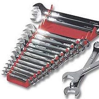 Ernst Manufacturing Tool Organizer ABS Plastic Red Holds 16 Wrenches