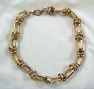 Vintage Erwin Pearl E Pearl Designer Signed Link Modern Chain Necklace