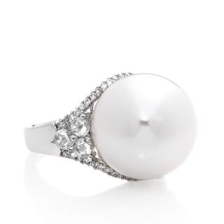 Tara Pearls 16 17mm White Cultured South Sea Pearl and 0.92ct Diamond