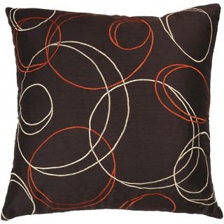 House Beautiful Marketplace 18 x 18 Rings Pillow   Brown/Rust