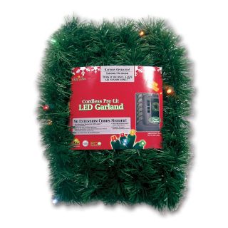 Brite Star Battery Operated 18 Multicolored 35 LED Pine Garland