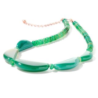 Jay King Green Chalcedony Copper 19 3/4 Necklace