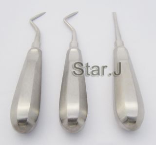 3pcs Apical Root Tip Elevator Surgical Dental Instruments