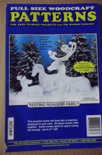 Winfield collection full size woodcraft pattern reindeer family yard