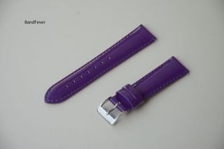 16mm Purple Patent Watch Band Strap Fits Michele ELINI