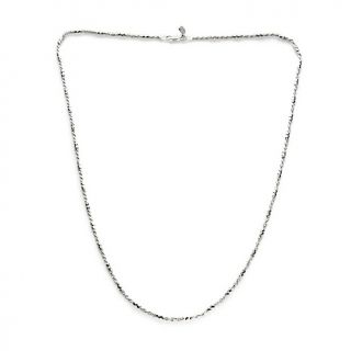  Bendata Sterling Silver Diamond Cut Bar and Rope Chain 20 Necklace