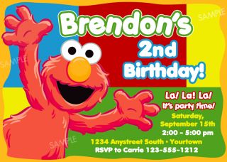 Sesame Street Elmo Birthday Invitation
