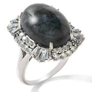 Jewelry Rings Fashion Jade of Yesteryear Gray Jade and CZ