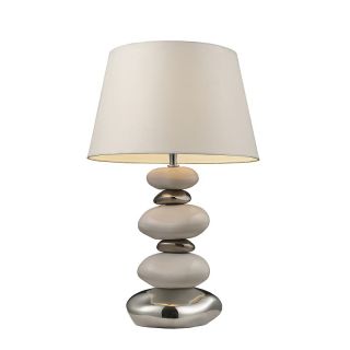  Lighting Table Lamps 23 Elemis Pure White and Chrome Table Lamp