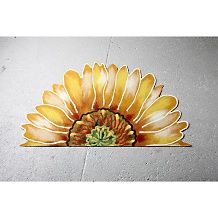 liora manne yellow sunflower rug 18 x 30 half round $ 30 00