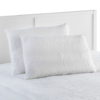 Concierge Collection Jacquard Bed Pillow Pair   Jumbo