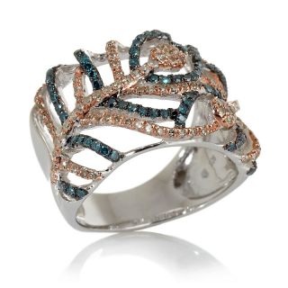 Jewelry Rings Gemstone Rarities .98ct Multicolor Diamond Feather