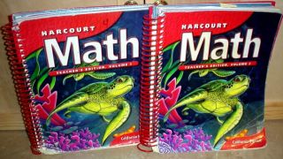 Harcourt Math 4th Grade 4 Teachers Edition Volume 1 2