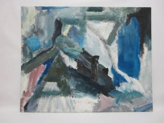 Abstract Expressionist Painting Doris W. Kidd 1970 Vintage Vermont