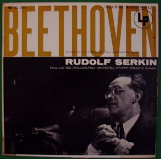 Rudolf Serkin Eugene Ormandy Beethoven Columbia Blue