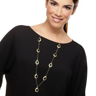  Collection Goldtone Pear Shaped 36 Station Necklace
