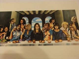  Gallery Risque Art Postcard The Last Supper Eric Scott 1976